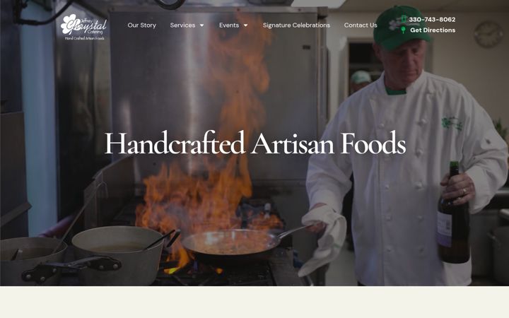 Screenshot of jeffreychrystalcatering.com