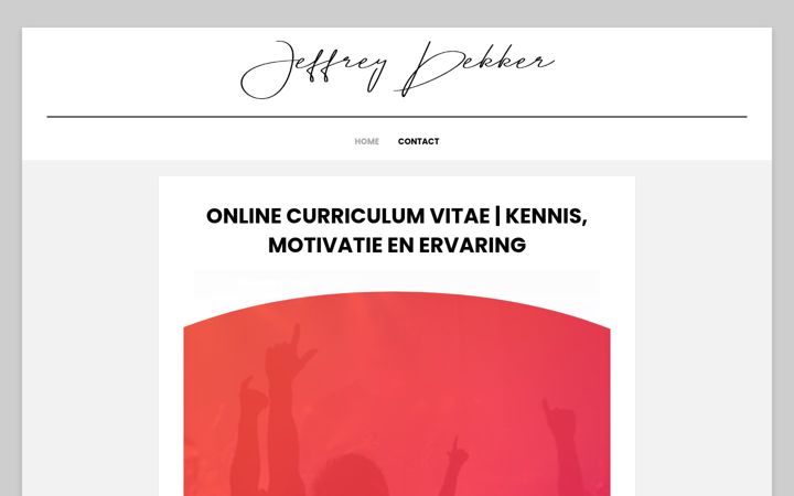 Screenshot of jeffreydekker.nl