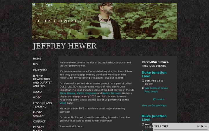 Screenshot of jeffreyhewer.com