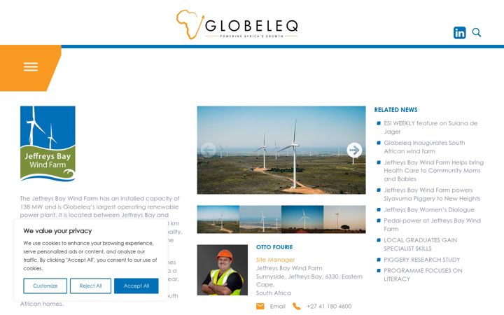 Screenshot of jeffreysbaywindfarm.co.za