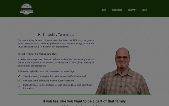 Screenshot of jeffrytrader.com