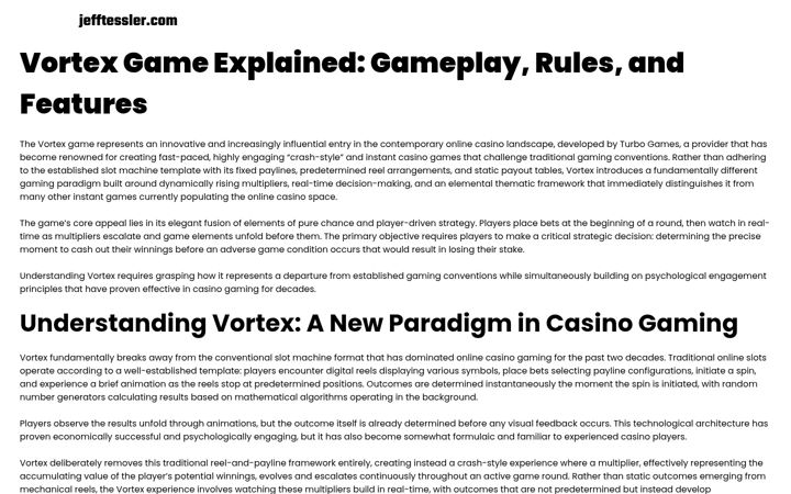 Screenshot of jefftessler.com