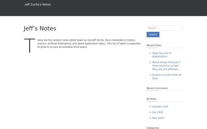 Screenshot of jeffzurita.com