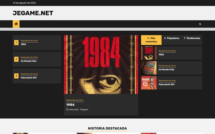 Screenshot of jegame.net