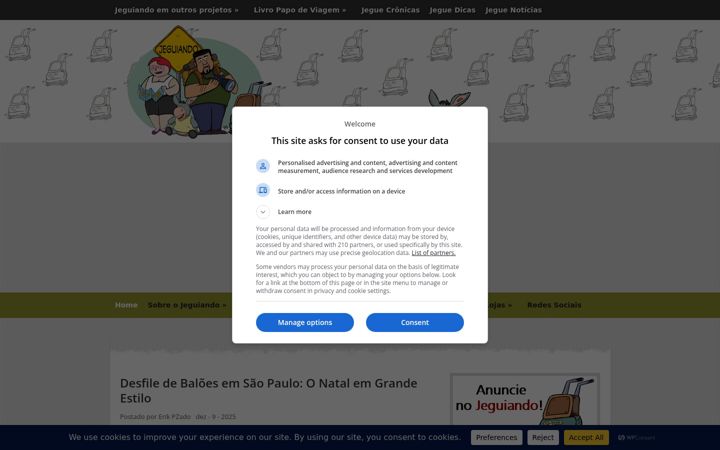 Screenshot of jeguiando.com