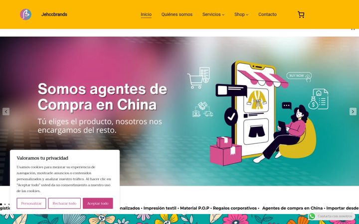 Screenshot of jehccbrands.com