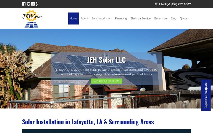 Screenshot of jehsolar.com