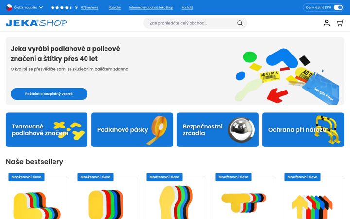 Screenshot of jekashop.cz