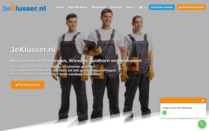 Screenshot of jeklusser.nl