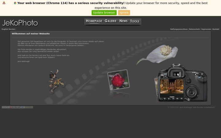 Screenshot of jekophoto.de