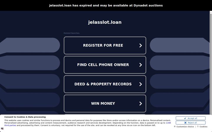 Screenshot of jelasslot.loan