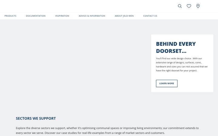 Screenshot of jeld-wen.co.uk