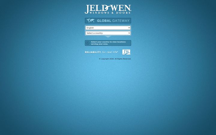 Screenshot of jeld-wen.net