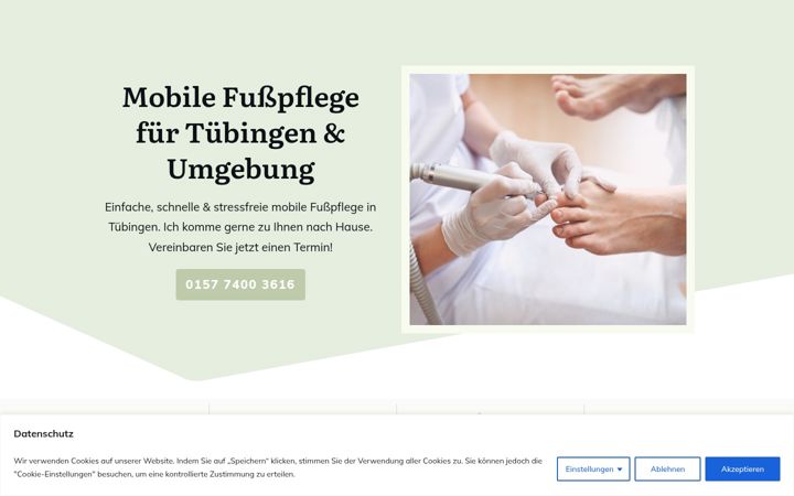 Screenshot of jelenas-fusspflege.de