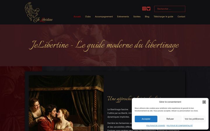 Screenshot of jelibertine.com