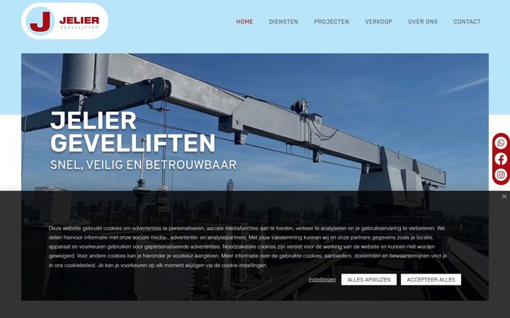 Screenshot of jelier-gevelliften.nl