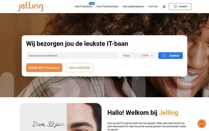 Screenshot of jelling.nl
