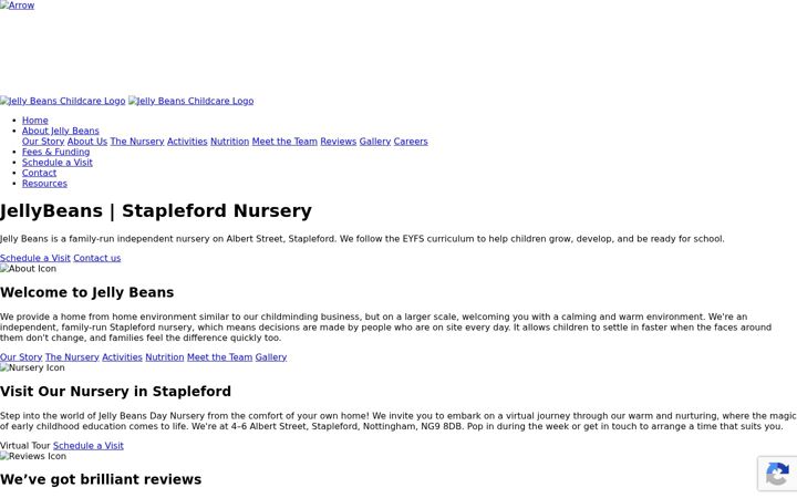 Screenshot of jellybeanschildcare.com
