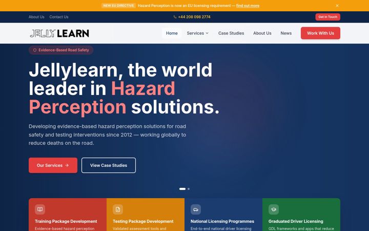 Screenshot of jellylearn.co.uk