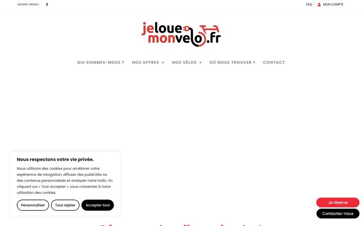 Screenshot of jelouemonvelo.fr