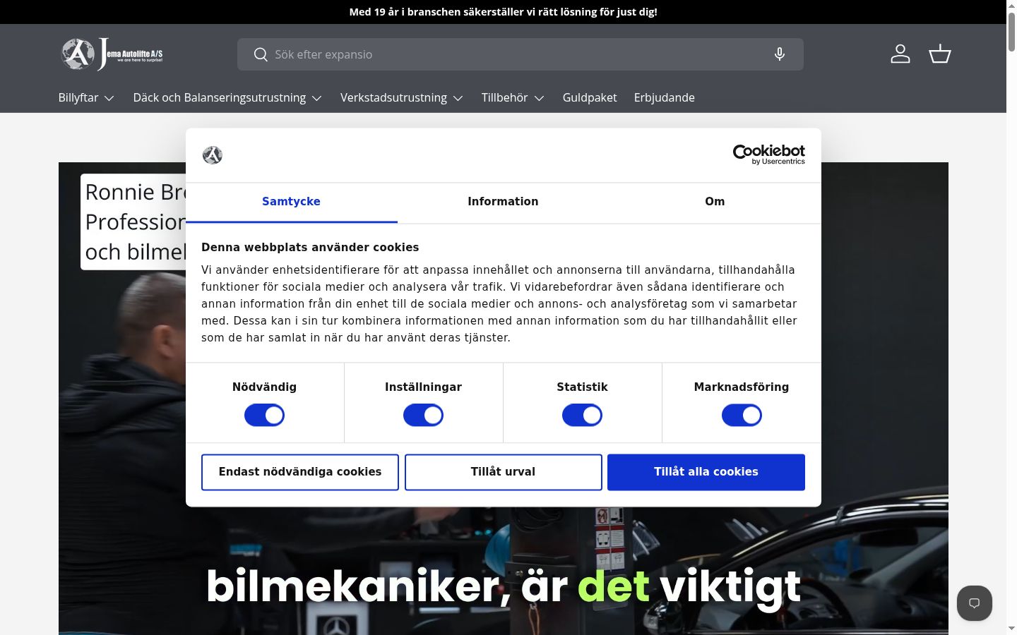 Zrzut ekranu banera zgody wyświetlanego przed jakąkolwiek interakcją