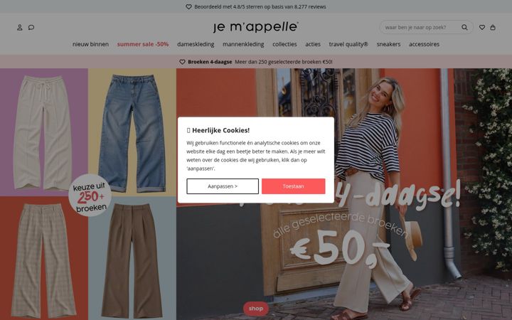 Posnetek zaslona jemappelle.nl