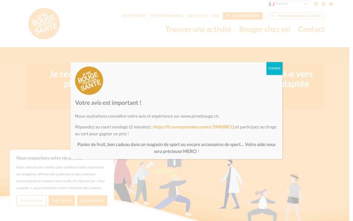 Screenshot of jemebouge.ch