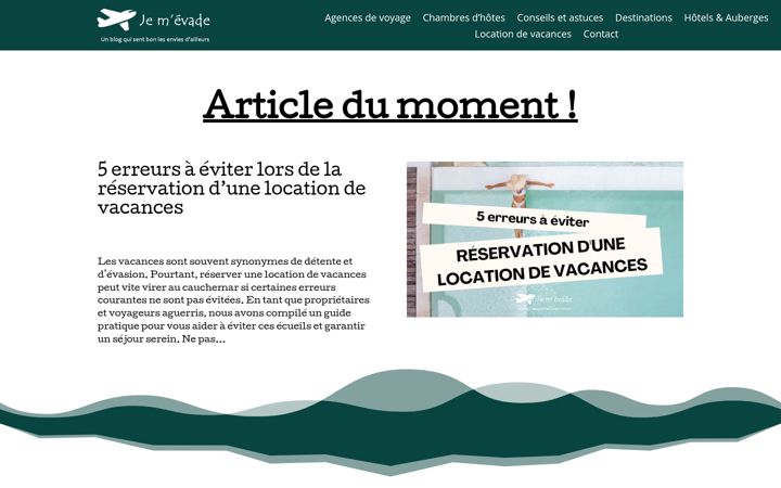 Screenshot of jemevade.fr