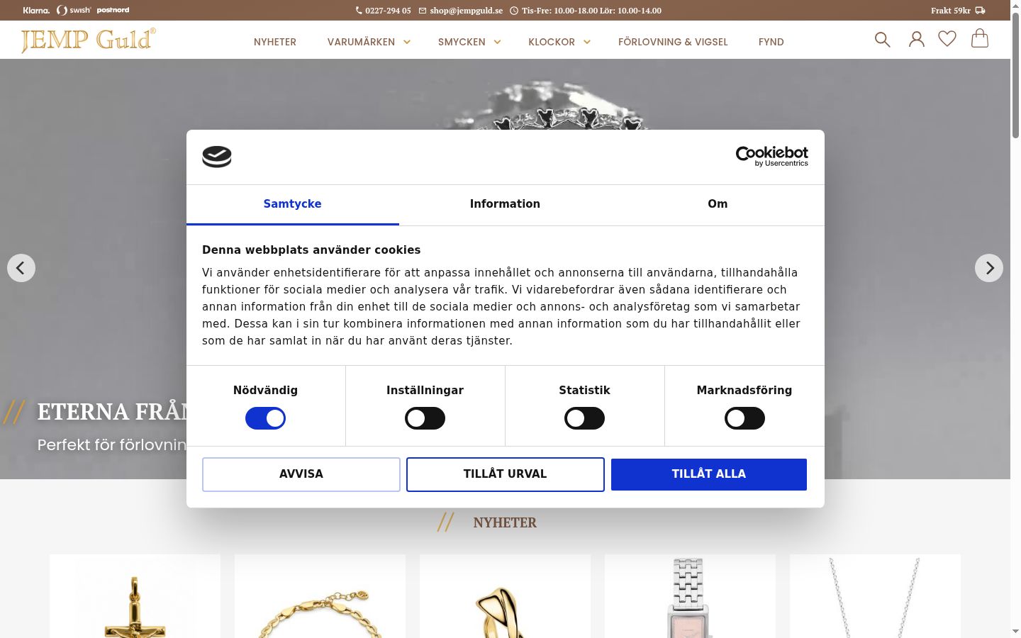 Sutikimo reklamjuostės, rodytos prieš bet kokią sąveiką, ekrano kopija
