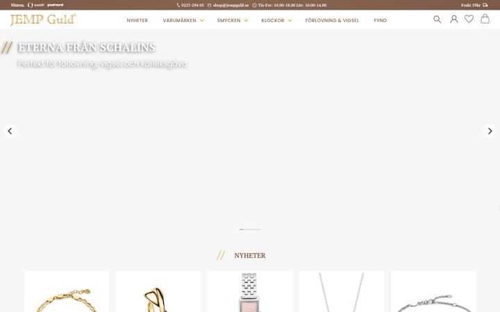 Screenshot of jempguld.se