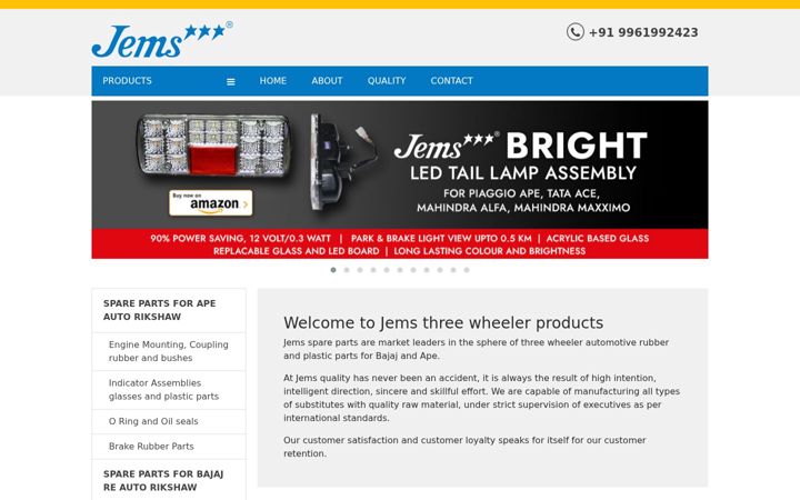 Screenshot of jemsautoparts.com