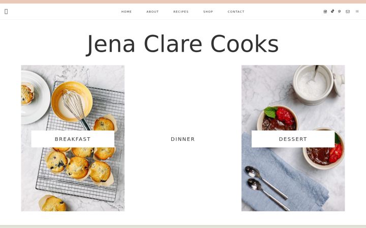Screenshot of jenaclarecooks.com