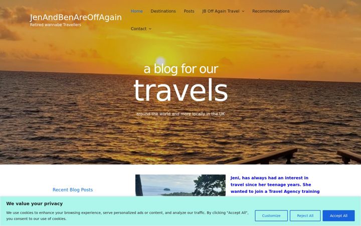 Screenshot of jenandbenareoffagain.com