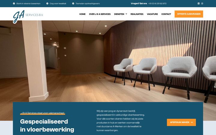 Screenshot of jenaservices.nl