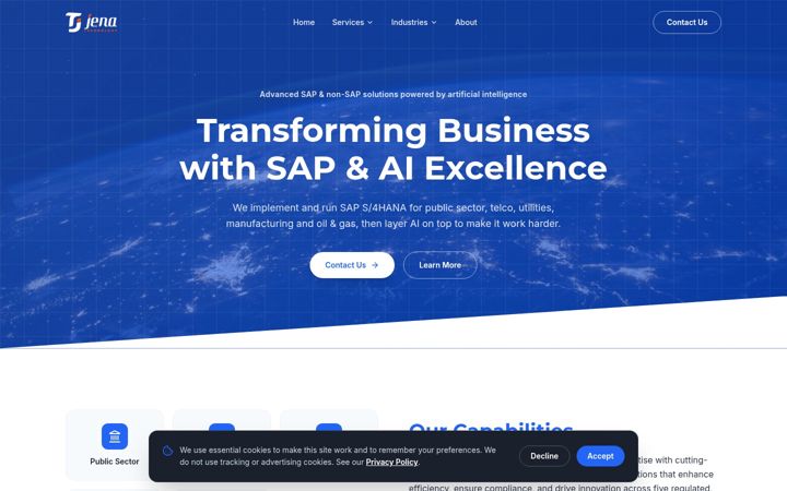 Screenshot of jenatechnology.com