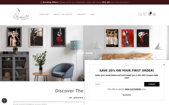 Screenshot of jenbroomberg.com