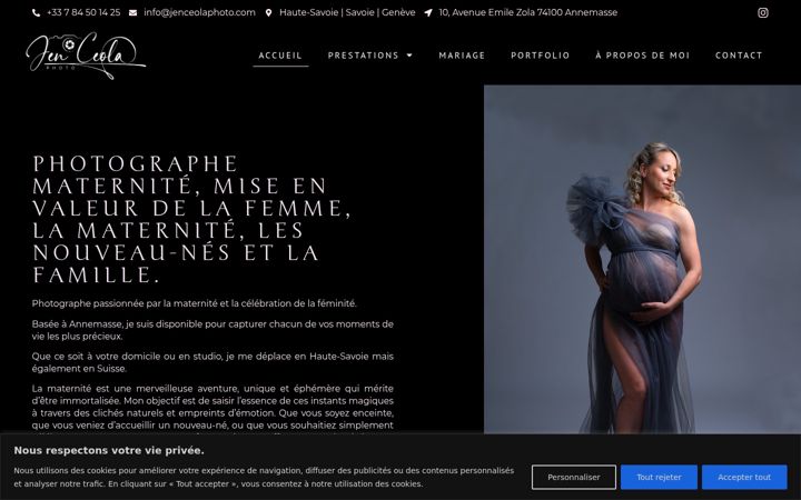 Screenshot of jenceolaphoto.com