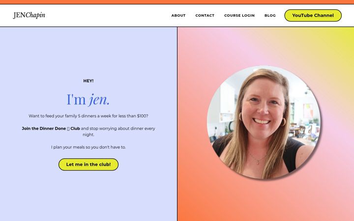 Screenshot of jenchapin.net