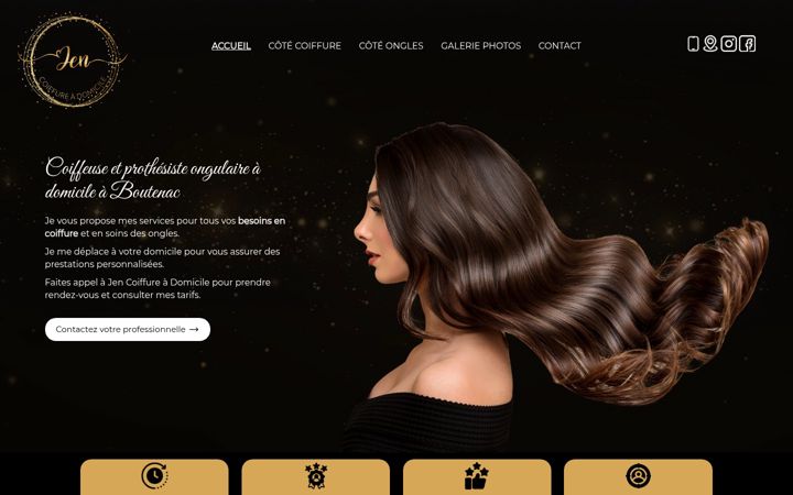 Screenshot of jencoiffure.fr