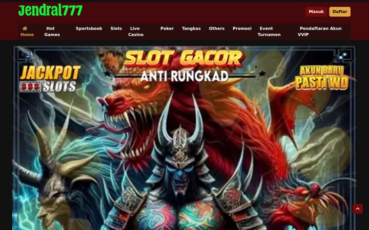 Screenshot of jendral777slot.com