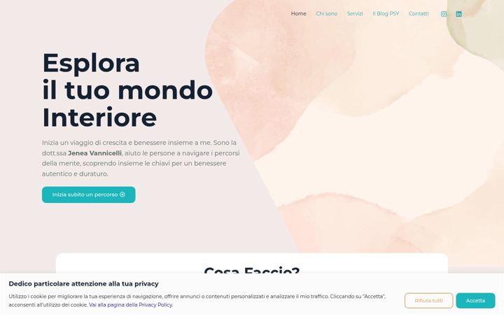 Screenshot of jeneavannicellipsicologa.it
