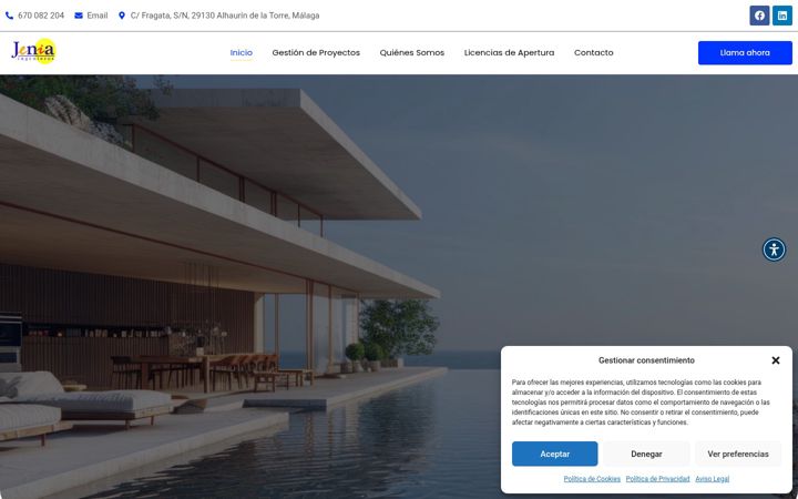 Screenshot of jeniaingenieros.com