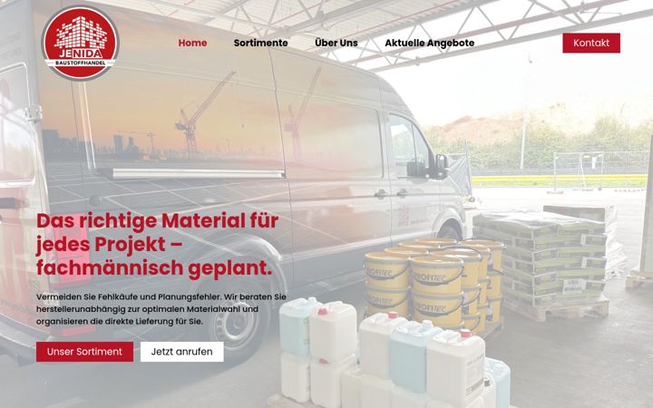 Screenshot of jenida-bau.de