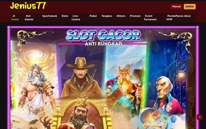 Screenshot von jenius77slot.com