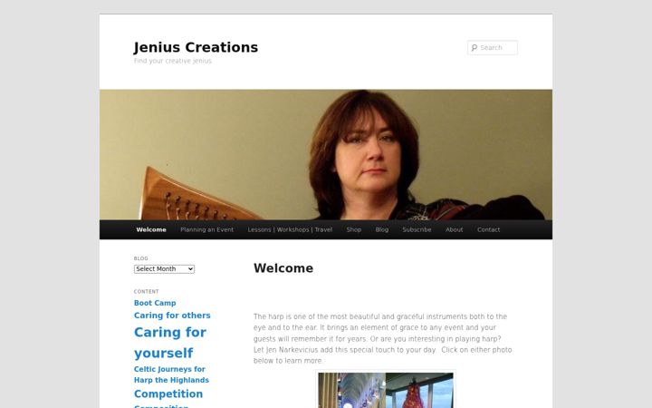 Screenshot του jeniuscreations.com