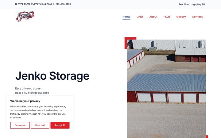 Screenshot of jenkostorage.com