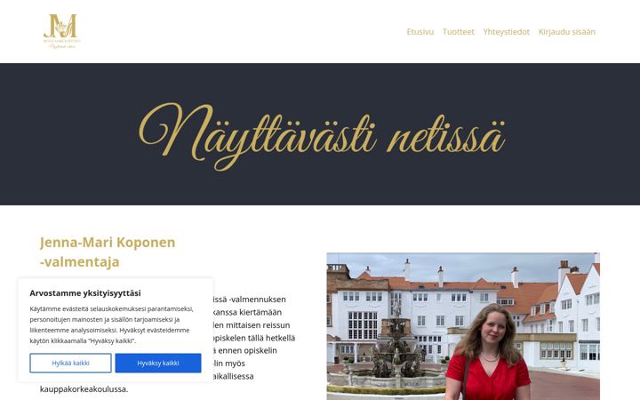 Screenshot of jennamarikoponen.com