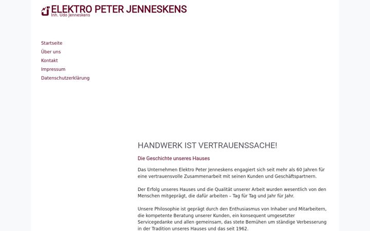 Screenshot of jenneskens-elektro.de