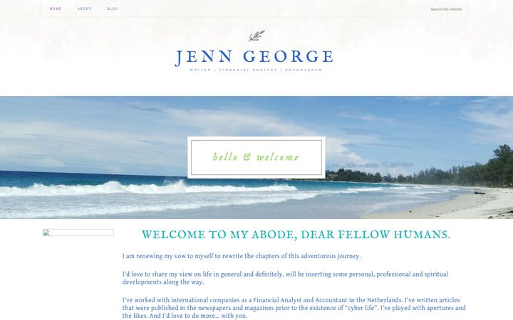 Screenshot of jenngeorge.com