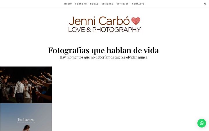 Screenshot of jennicarbo.com